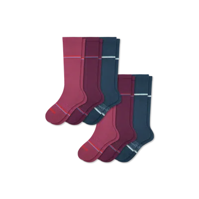 Bombas Everyday Compression Sock 6-pack (15-20mmhg) In Ocean Plum