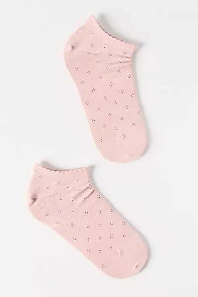 Bombas Eyelet Ankle Socks In Pink