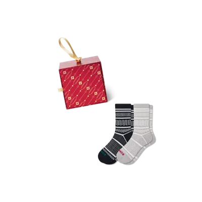 Bombas Fair Isle Half Calf Sock 2-pack Gift Box In Multi