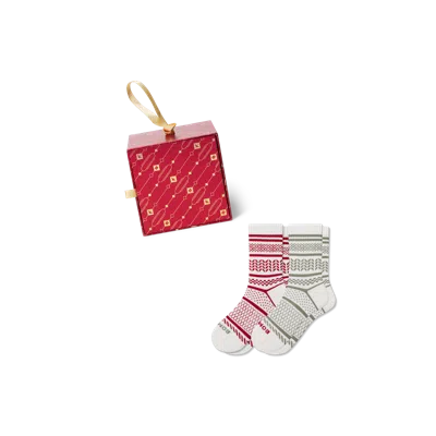 Bombas Fair Isle Half Calf Sock 2-pack Gift Box In Multi