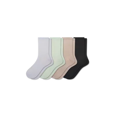 Bombas Featherweight Rib Half Calf Sock 4-pack In Multi