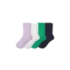 Bombas Featherweight Rib Half Calf Sock 4-pack In Pastel Mix