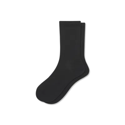 Bombas Featherweight Rib Half Calf Socks In Black