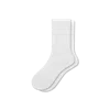 Bombas Featherweight Rib Half Calf Socks In White