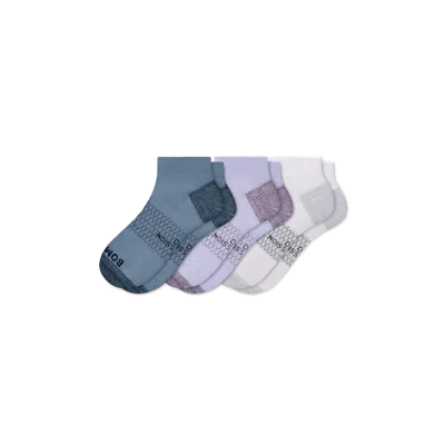 Bombas Firm Compression Ankle Sock 3-pack In Purple Sea Mix