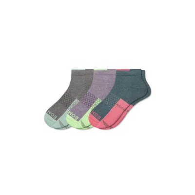 Bombas Firm Compression Ankle Sock 3-pack In Tropical Lime Mix