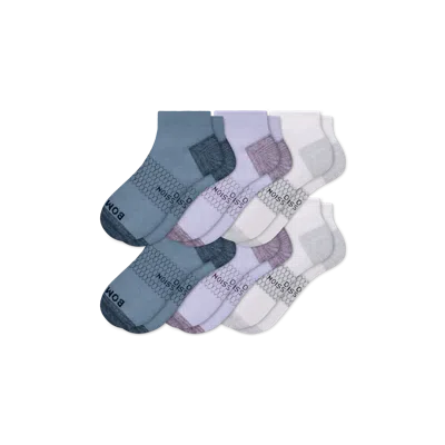 Bombas Firm Compression Ankle Sock 6-pack In Purple Sea Mix