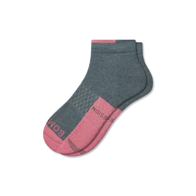 Bombas Firm Compression Ankle Socks In Tropical Pink