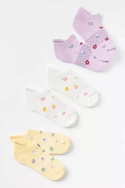 Bombas Floral Ankle Socks, 3 Pack In Purple