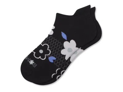 Bombas Floral Ankle Socks In Black