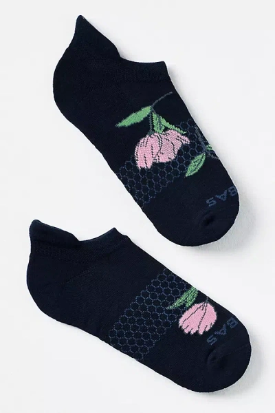 Bombas Floral Ankle Socks In Blue