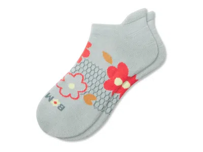 Bombas Floral Ankle Socks In Gray