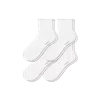 Bombas Frilly Rib Quarter Sock 4-pack In White