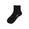 Bombas Frilly Rib Quarter Socks In Black