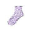 Bombas Frilly Ruffle Rib Quarter Socks In Pastel Lavender