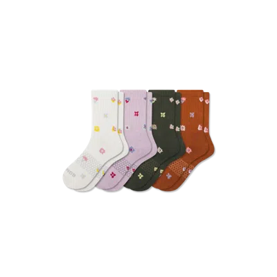 Bombas Garden Party Half Calf Sock 4-pack In Multi