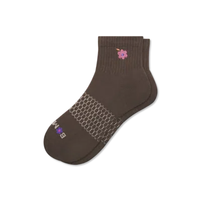 Bombas Garden Party Quarter Socks In Oak Moss