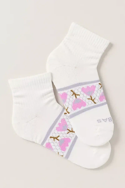 Bombas Garden Party Quarter Socks In White