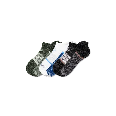 Bombas Golf Ankle Sock 3-pack In Black Olive Mix