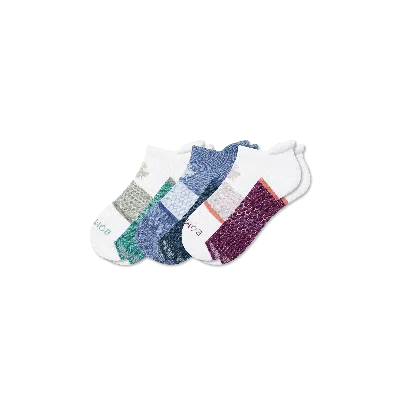 Bombas Golf Ankle Sock 3-pack In White Fjord Mix