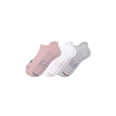 Bombas Golf Ankle Sock 3-pack In Mauve Floral Mix