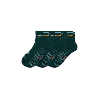 Bombas Golf Quarter Sock 3-pack In Green