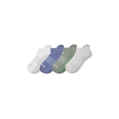 Bombas Gripper Ankle Sock 4-pack In Oyster Sage Mix
