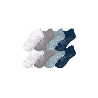 Bombas Gripper Ankle Sock 8-pack In Blue Grey Mix