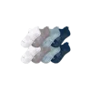 Bombas Gripper Ankle Sock 8-pack In Blue Grey Mix
