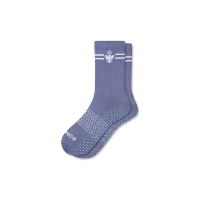 Bombas Gripper Half Calf Socks In Blue