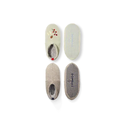 Bombas Gripper Slipper 2-pack In Faint Fern X Taupe