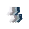 Bombas Grippers Half Calf Sock 8-pack In Blue Grey Mix
