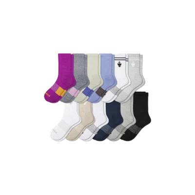 Bombas Half Calf Sock 12-pack In Pink Blue Mix