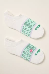 Bombas Heart Honeycomb Stripe Ankle Socks In White