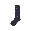Bombas Hearts Dress Calf Socks In Navy Heart