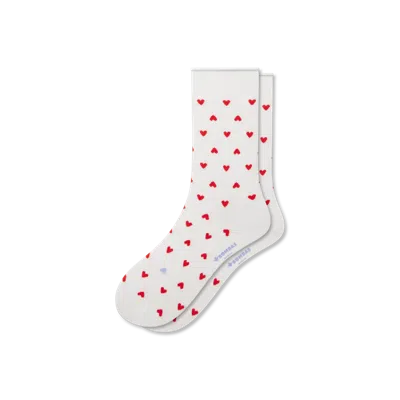 Bombas Hearts Half Calf Socks In Red Sky