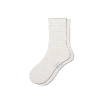Bombas Hearts Half Calf Socks In Soft White