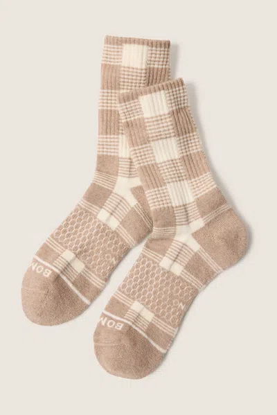Bombas Heather Merino Blend Gingham Half Calf In Multi