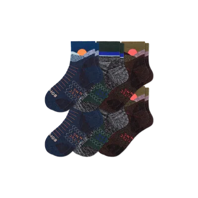 Bombas Hiking Performance Quarter Sock 6-pack In Sunset Mix