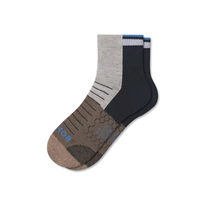 Bombas Hiking Performance Quarter Socks In Blue