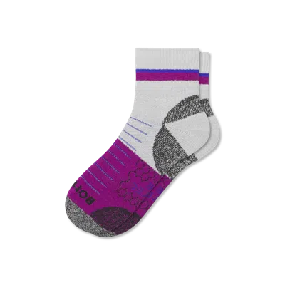 Bombas Hiking Performance Quarter Socks In Harbor Grey