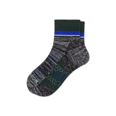 Bombas Hiking Performance Quarter Socks In Midnight Forest
