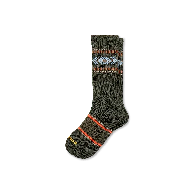 Bombas Holiday Calf Socks In Dark Olive Green