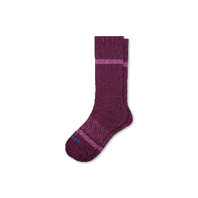 Bombas Holiday Calf Socks In Plum Night