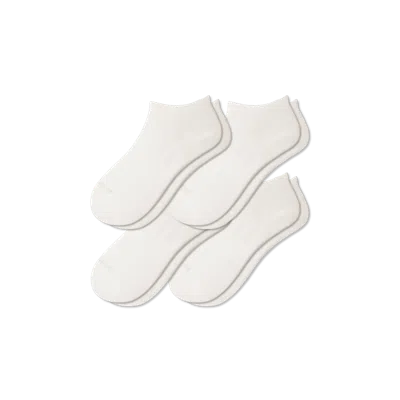 Bombas Lightweight Ankle Sock 4-pack In Soft White