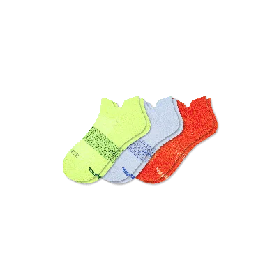 Bombas Lightweight Athletic Ankle Sock 3-pack In Halo Yellow Mix