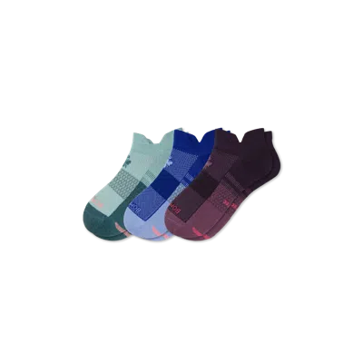 Bombas Lightweight Athletic Ankle Sock 3-pack In Plum Sky Mix