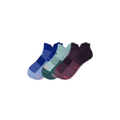 Bombas Lightweight Athletic Ankle Sock 3-pack In Plum Sky Mix