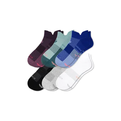 Bombas Lightweight Athletic Ankle Sock 6-pack In Plum Sky Multi Mix