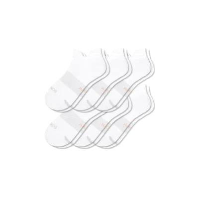 Bombas Lightweight Athletic Ankle Sock 6-pack In White
